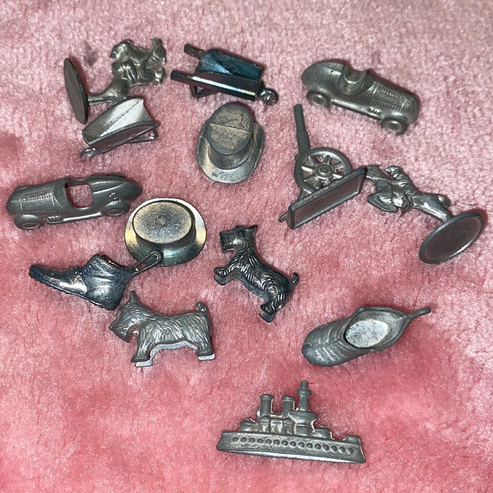 Vintage Monopoly Pewter Tokens